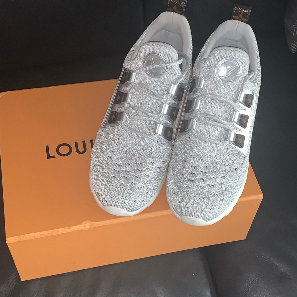 Louis Vuitton Metallic Knit Sneakers